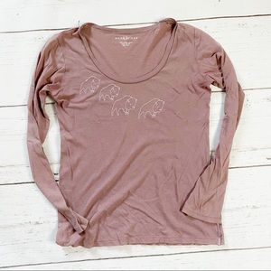 Anna Bruce buffalo embroidered organic cotton top